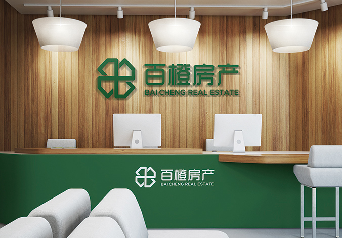 logo設計  公司logo設計  企業(yè)標志設計  百橙房產(chǎn)